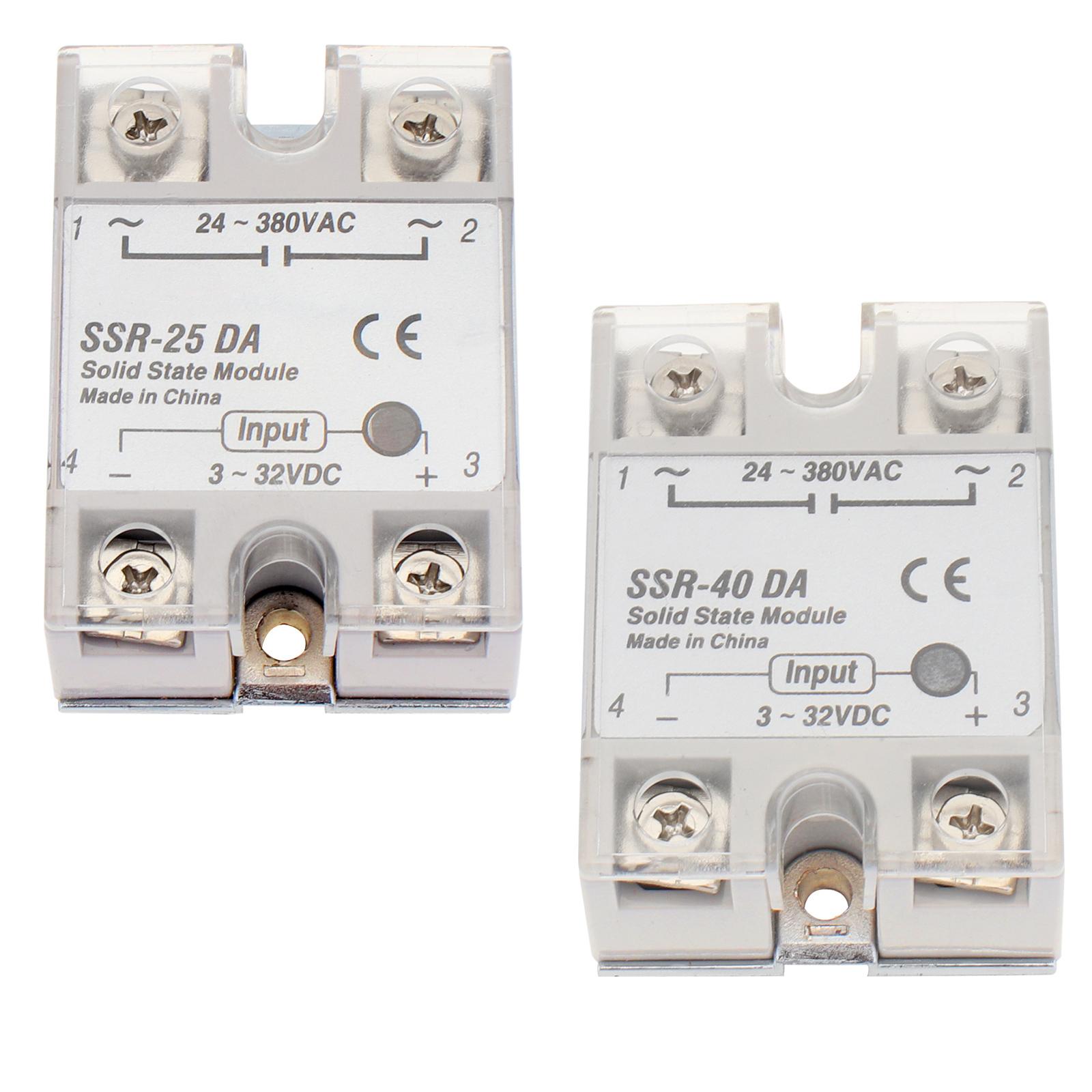 

1 шт. SSR-25 DA/SSR-40 DA DC 3-32 В переменного тока 24-380 В твердотельное реле