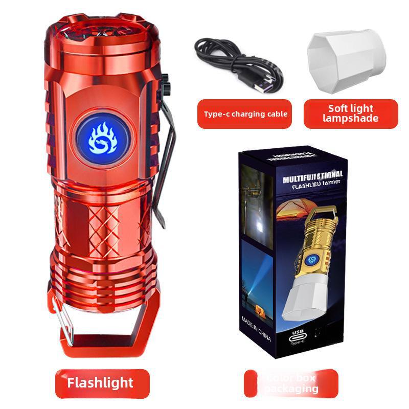 Niyang Super Bright Rechargeable Three-Eyed Long-Range Flashlight