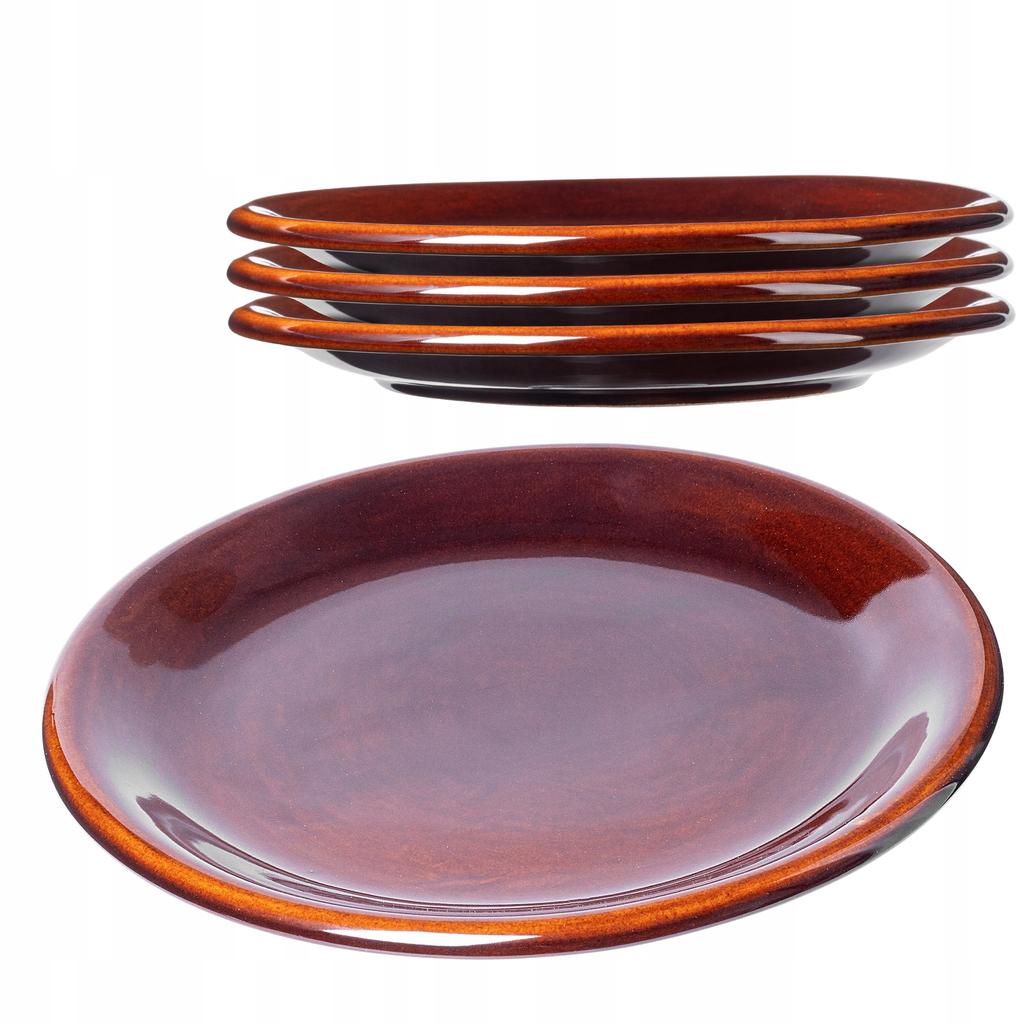 KADAX Shallow Dinner Plate 24 Cm Stoneware Brown