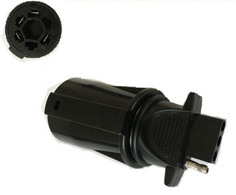 

7Way to 4 Way 7 Pin Round to 4 Pin Flat Blade Adapter Plug For RV Trailer Camper