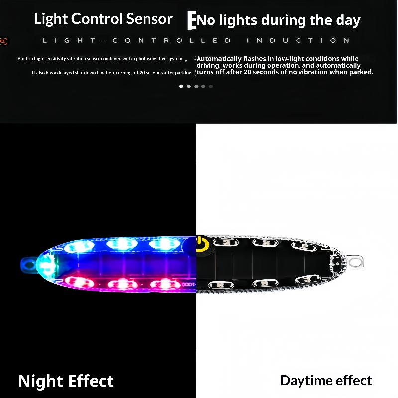 Solar Warning Light Car Rear Collision Prevention Free Breathing Light Motorcycl Electric Vehicle Bicycle Led Tail Flashing Ligh