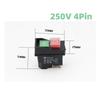4/5Pin AC250V 16A Waterproof IP55 Push Button Electromagnetic Switch Magnetic Starter Power Safety Switches for Machine Tool