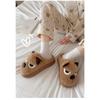 Cartoon Angry Dog Cotton Dragging Home Cotton Slippers Women's Plush Cotton Slippers Men's Warm Shoes Baotou Dragging Women