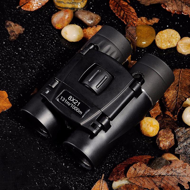 Portable HD 8X21 Binoculars with Low-Light Night Vision for Moon Watching – Perfect Gift for Children