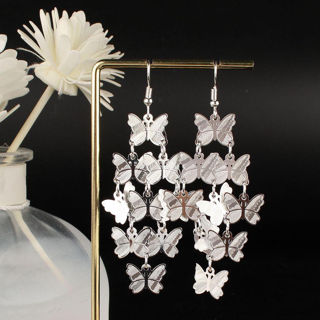 Retro Miao Silver Tassel Earrings: Ethnic Yunnan Long Dangle Women's Jewelry