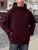 Men's European & American Half-Zip Hoodie: Autumn/Winter Thickened Velvet Solid Color Hooded Sweatshirt