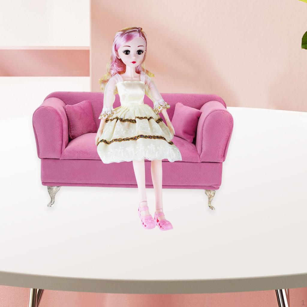 1/6 Dollhouse Doll Sofa Toy Jewelry Box Organizer Dollhosue Decor Display Case for Necklace