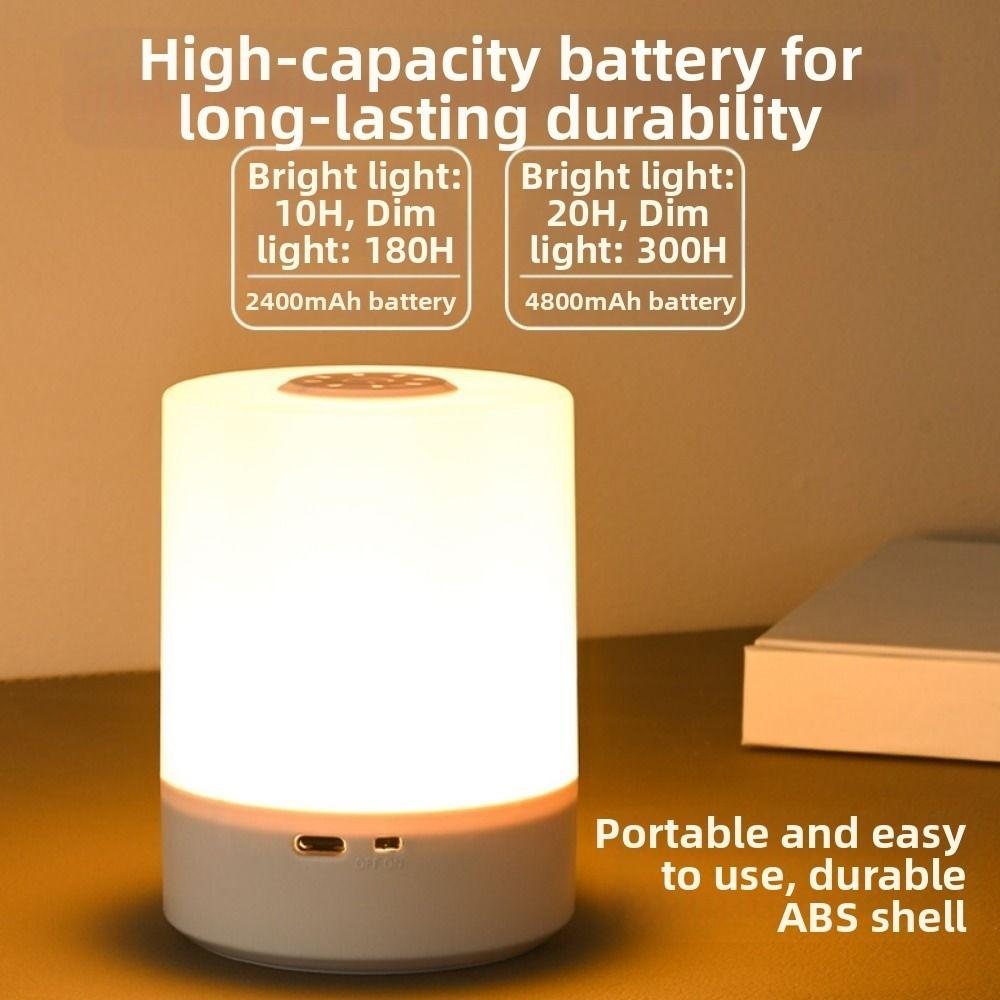 Motion Sensor LED Touch Lamp 3-Color Lighting Bedside Table Lamp  Kitchen Cabinet