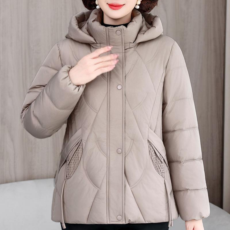 Plus Size L-5XL Fashion Female Coat Winter Jackets Hooded Loose Thick Warm Middle Age Women Parkas