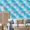 Watercolor Galaxy Wallpaper Turquoise, Blue and Celadon 50x1000