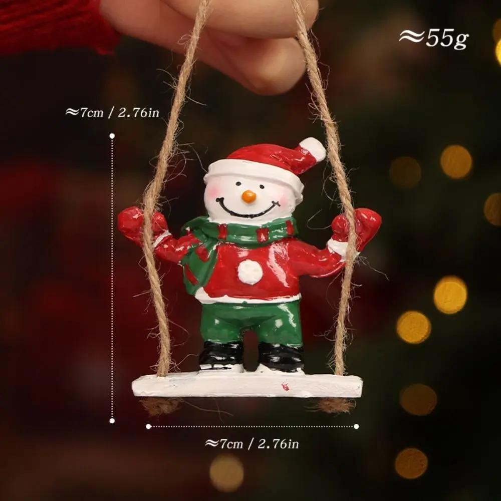 Santa Clasu Christmas Hanging Decoration Nordic Style Exquisite Xmas Tree Pendant Creative Iron Material Christmas Ornament