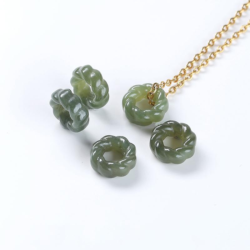 1 Set DIY Bracelet Necklace Accessories Natural Stone Carved Bead Pixiu Prayer Bead Supplies For Jewelry Making