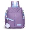 Casual Oxford Shoulder Bag Women's Block Color Backpack Large Capacity Waterproof Backpack