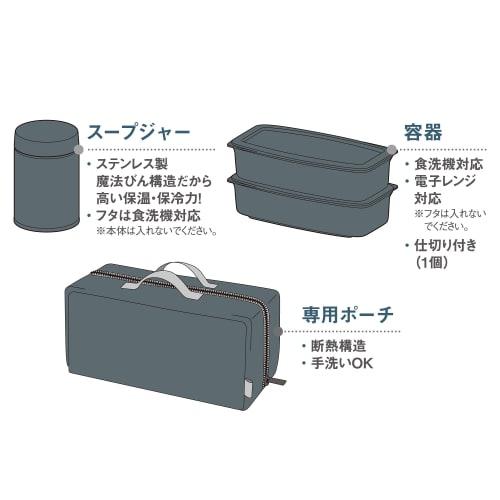 Thermos Vacuum Insulated Soup Lunch Set Dark Gray JEA-1000 DGY