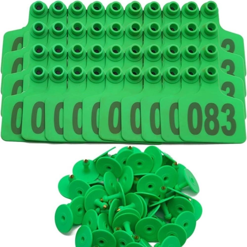 100Pcs Farm Equipment Pig Goat Ear Tag Identification Pig Sheep Ear Sign Sheep Earrings Lables  Cow