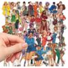 50Pcs/Set Retro Pop Girls PET Stickers Waterproof DIY Fashion Doodle Decals Stickers