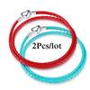 2Pcs/Lot Vintage Jewelry Leather Chain Bracelets Fit DIY Handmade Beads Charms Bracelet Couples Pulsera Jewelry For Women Men