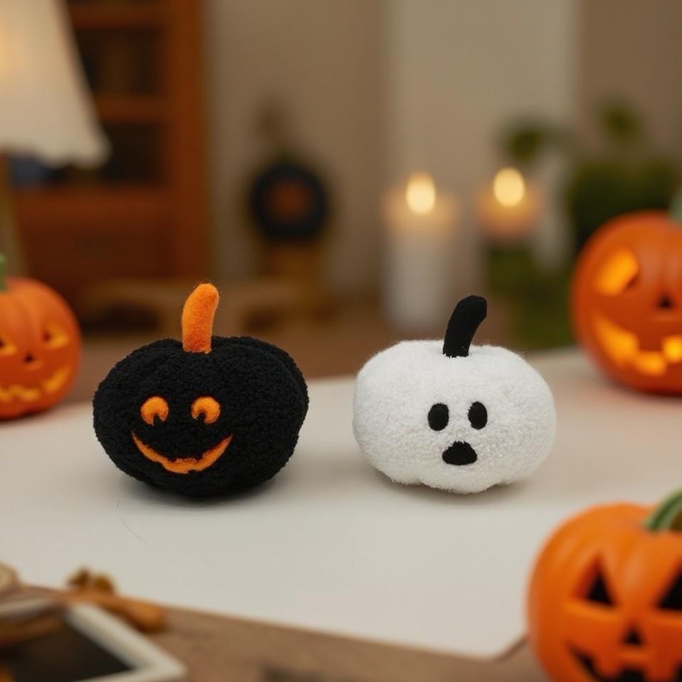 Halloween Pumpkin Pillow Plush Mummy Doll Halloween Pumpkin Pillow Halloween Scary Pillow Doll Holiday Decor Desktop Ornament