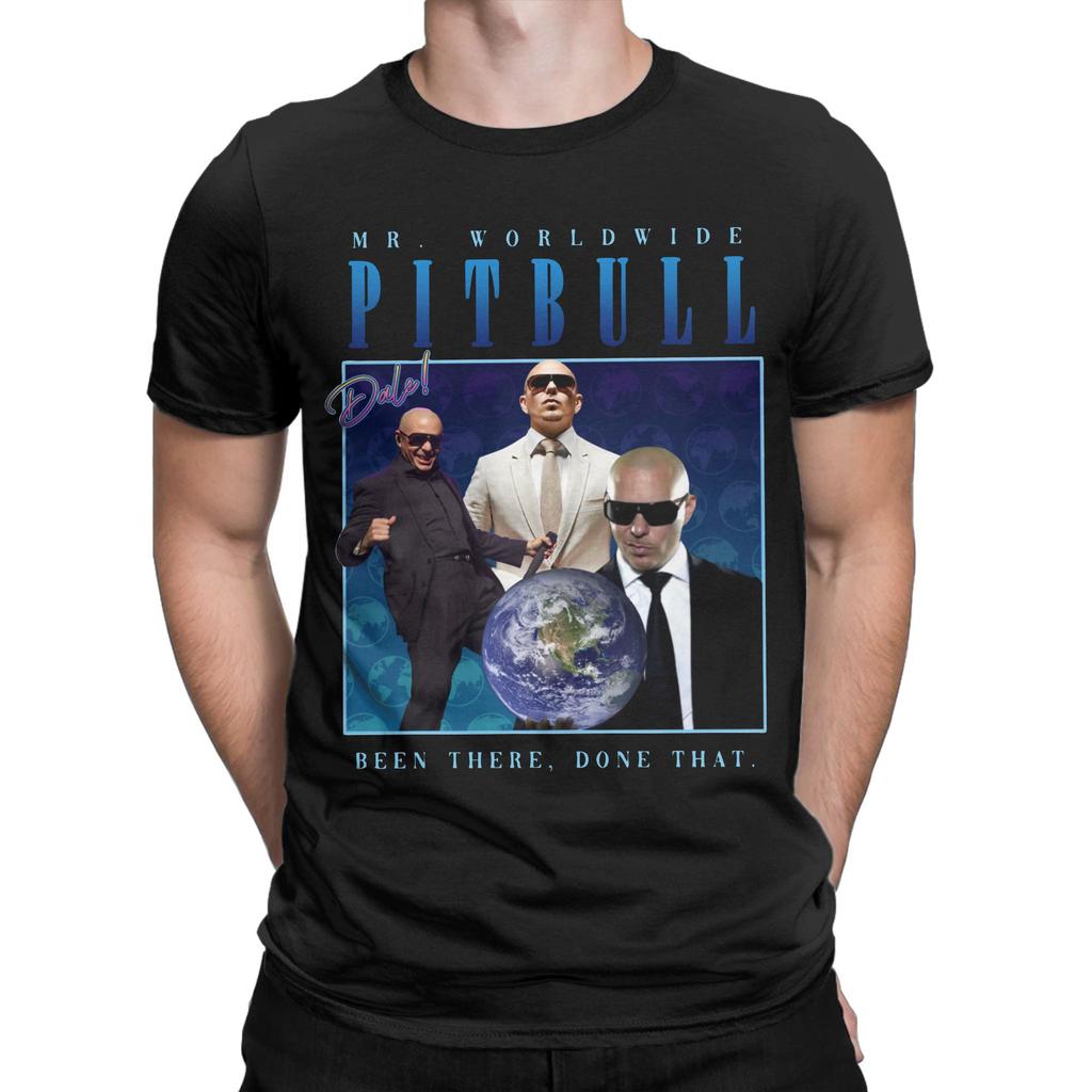 Sig. T-shirt Omaggio in tutto il mondo da Uomo Pitbull Divertenti Magliette in Cotone Girocollo Manica Corta T-shirt Top Taglie Forti