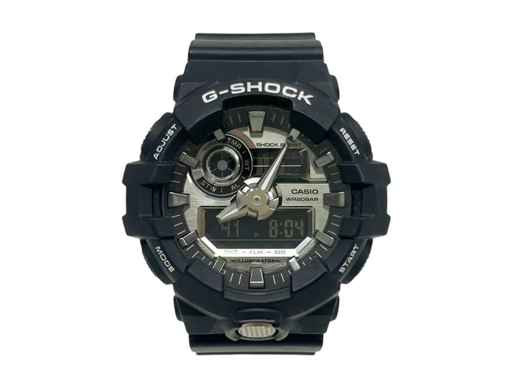 CASIO Quartz Watch with Full Auto G-SHOCK GA-710 Analog-Digital Calendar, Black, Men's/028