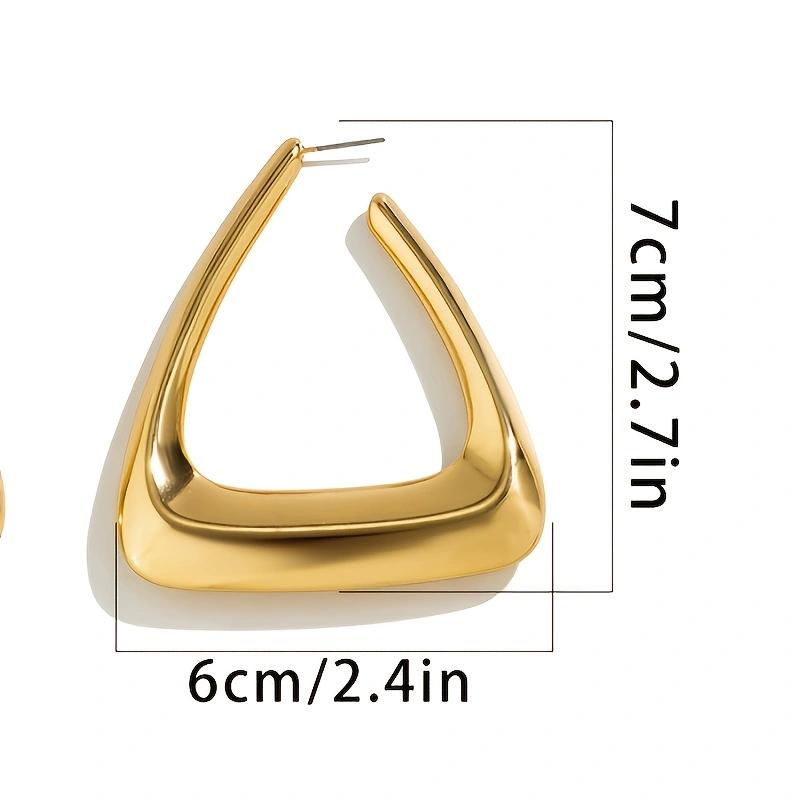 Übertriebene Unregelmäßige Geometrische Creolen Mode Schlicht Vielseitig Perfekt Damen Täglich Partys Dates Tragen Ohrringe