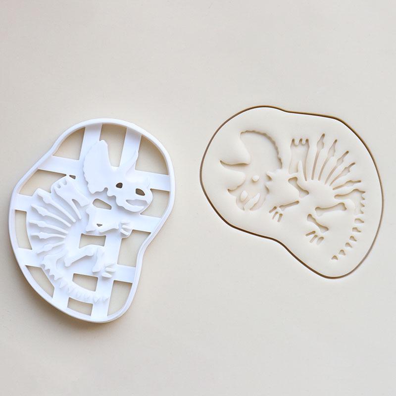 White Jurassic Dinosaur Fossil Stamp and Embossing Tool