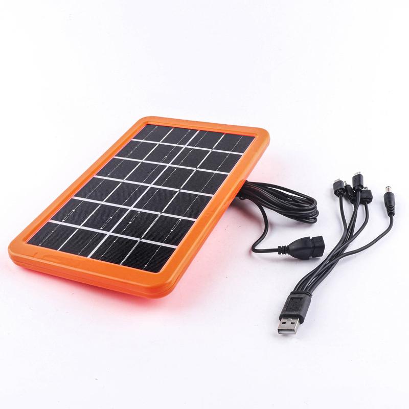 3W Multifunctional Solar Panel 6V Photovoltaic Panel Outdoor Mobile Phone Charger Emergency Power Supply For Iphone16 Huawei