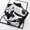 70 Simulation Silk Navy Blue Cashew Silk Scarf, Simple And High-End Sense Matching Square Scarf, Women'S Decorative Thin Scarf, Workplace Scarf.