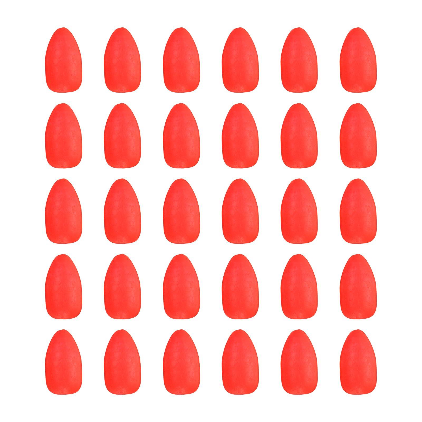 PATIKIL Fishing Foam Float 0.8  30 Pieces Oval Snell Float красный