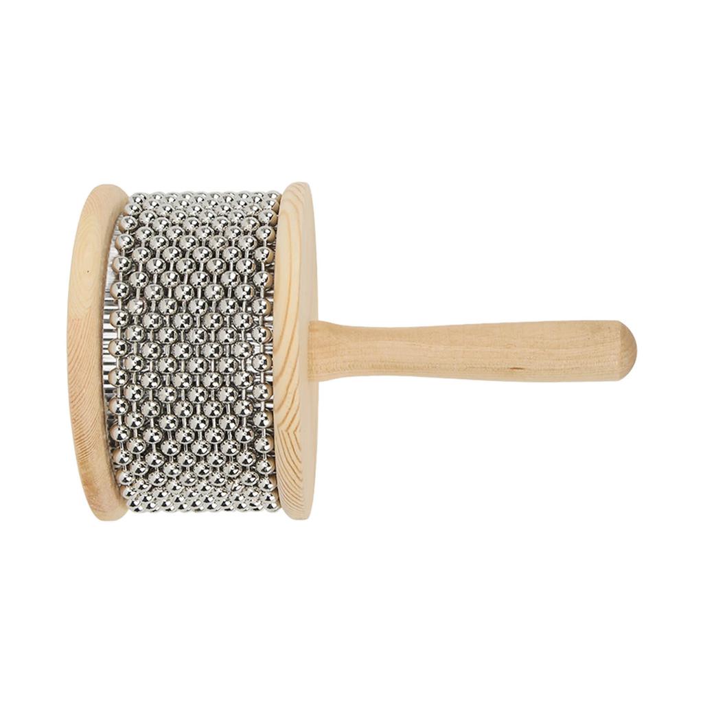 Wooden Cabasa Steel Ball Hand Cranked Toy Portable Children Teaching Musical InstrumentLarge