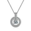 Dual-Version Micro-Inlaid Zircon Pendant Necklace: Japanese & Korean Style Women's Clavicle Chain, Ideal Birthday Gift