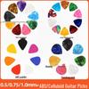 Hartvormige & Druppelvormige Gitaarplectrums - Celluloid & ABS, 0,5 mm, 0,75 mm, 1 mm.