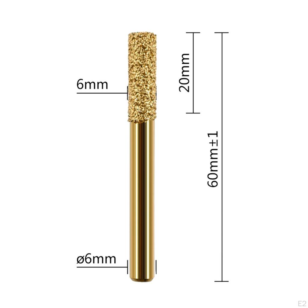3 Stück Schleifscheiben Bit Diamant Gratbohrer, Zylinderform Aufsatzstein