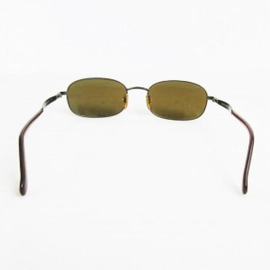 Used Giorgio Armani 671 Square Sunglasses, Metal Frame, Antique Gold with Brown Lenses, Vintage Designer Eyewear for Men and Women