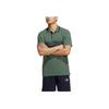 Adidas Color Block Striped Polo Shirt Men Tops Oxidized-Green HZ7043-1