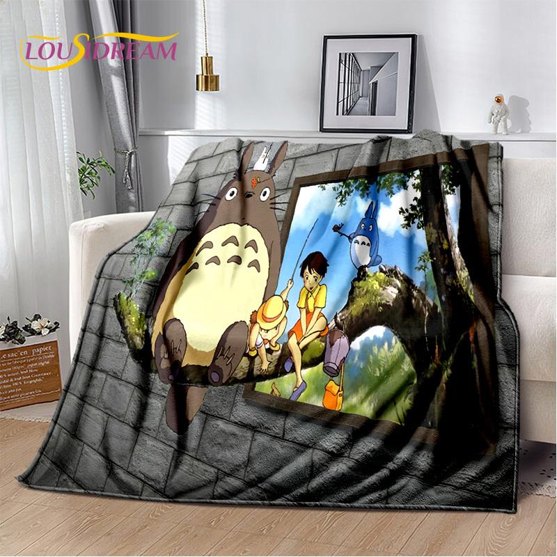 3D Japan Anime T0T0R0 Cartoon Soft Blanket,Soft Throw Blanket for Home Bedroom Bed Sofa Picnic Travel Cover Child Gift
