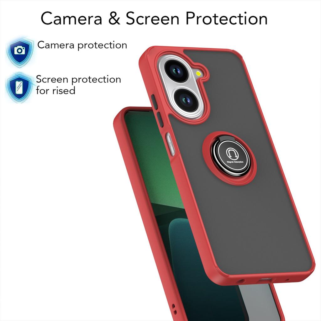 Rotating Bracket 360° Case for Xiaomi Redmi A5 4G Armor Matte Finger Ring Case Magnetic Ring Stand Shockproof Cover