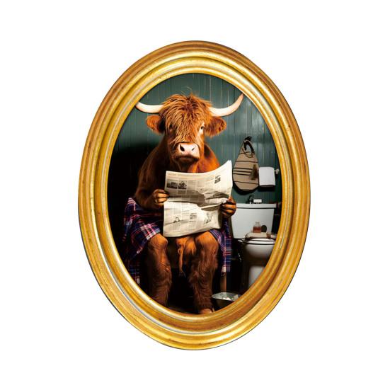 1/3/6Pcs Toast Avocado Cat Refrigerator Magnet with Oval Wooden Frame Kitten Fridge Magnet Home Kitchen Office Decoration Animal Lover Gift