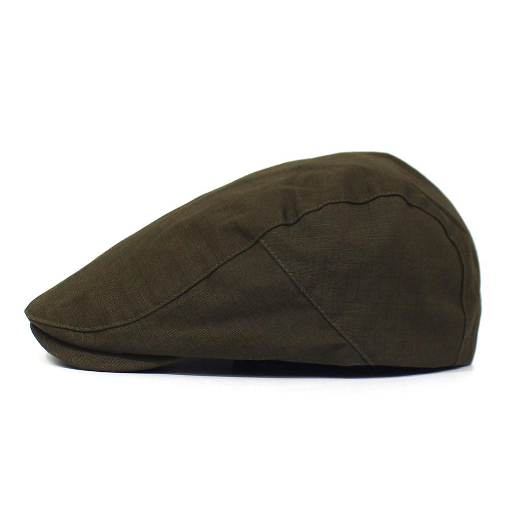 Solid-colour flat-brim cap Forward-facing cap Beret Cotton casual cap Casual cap for men and women