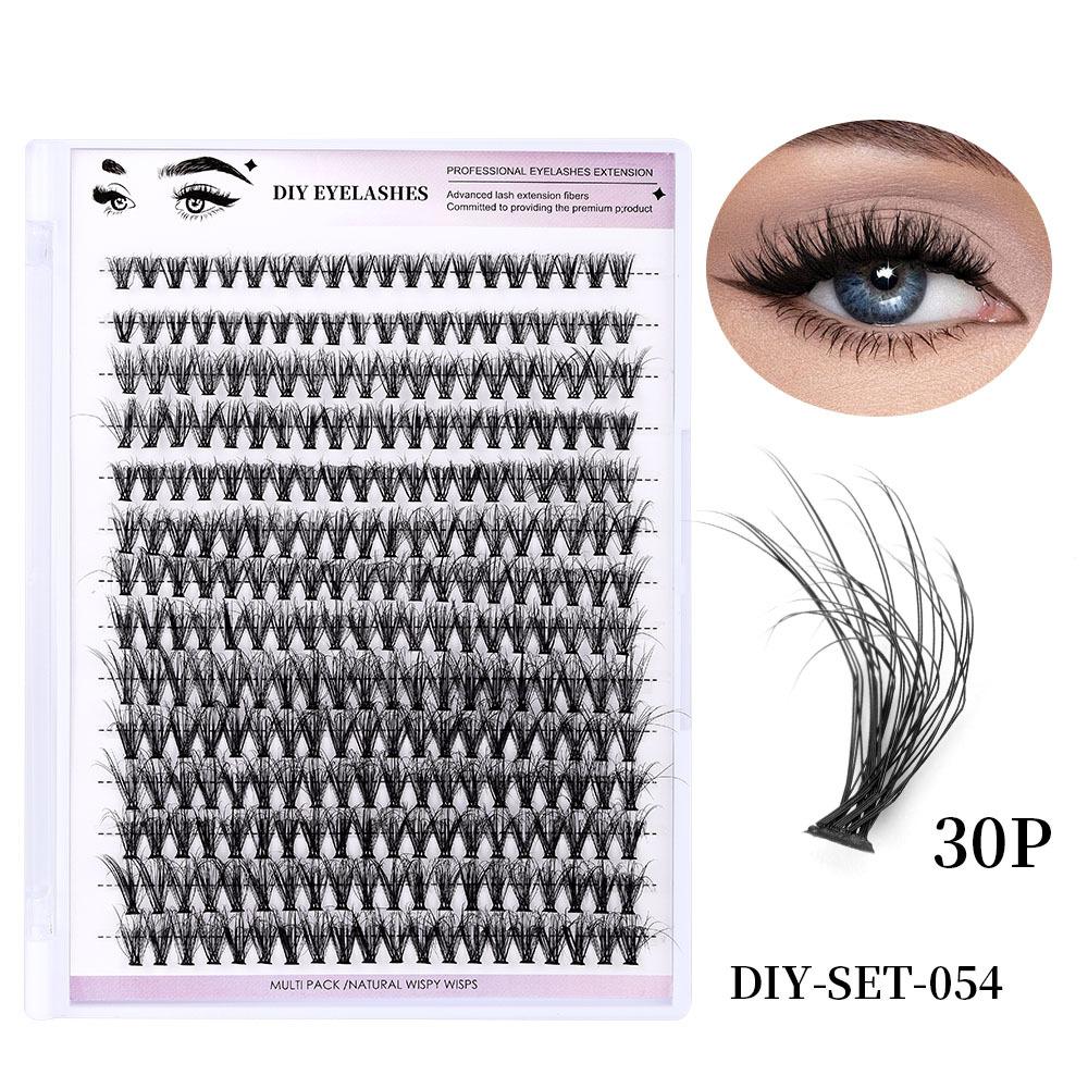 Diy Segmented Fried Hair Single Cluster False Eyelashes 14 Rows Large Capacity Daily Makeup