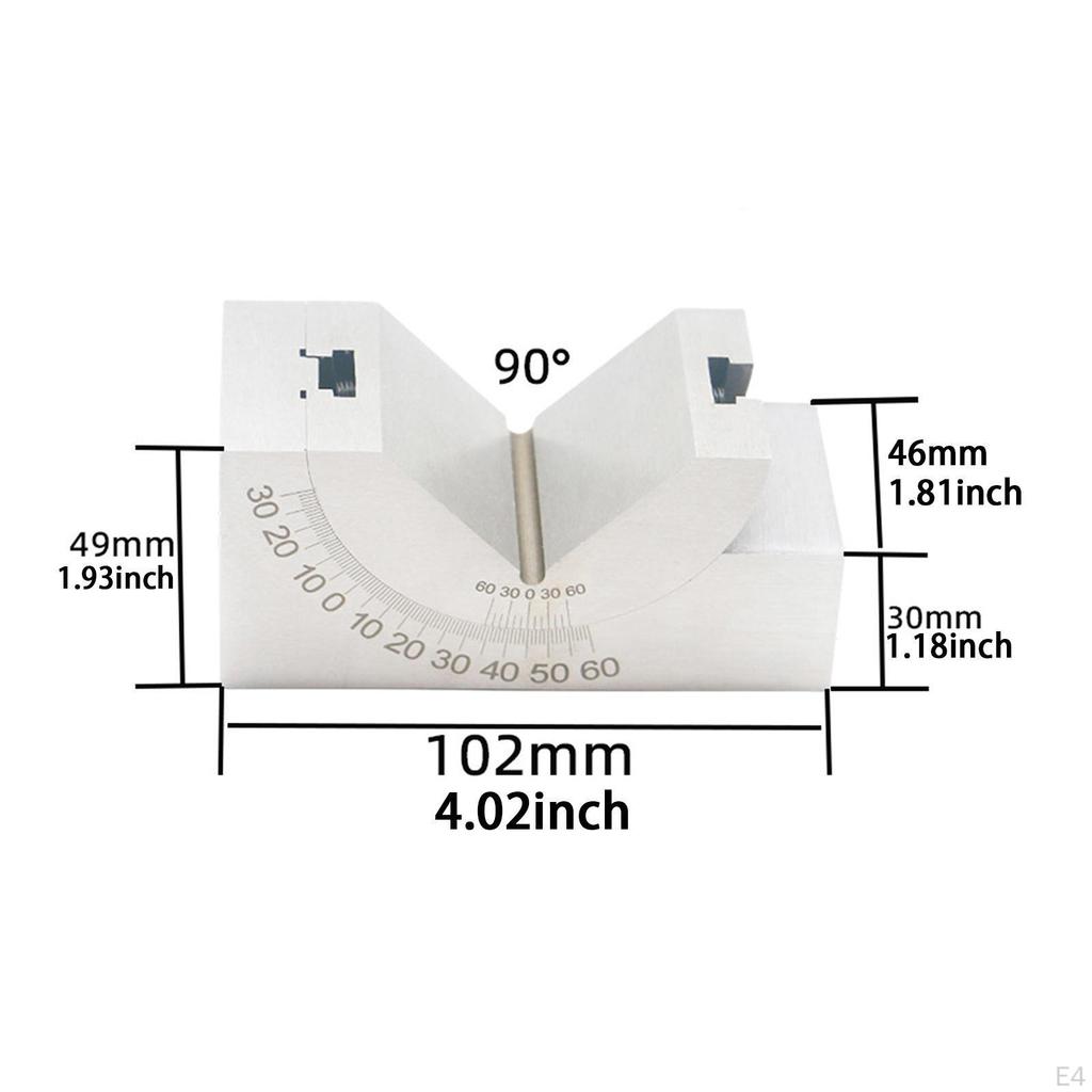 Adjustable Gaug, 0-60 Degree,Easy to Use,Sturdy,Portable Metal Professional Lightweight Angle Block
