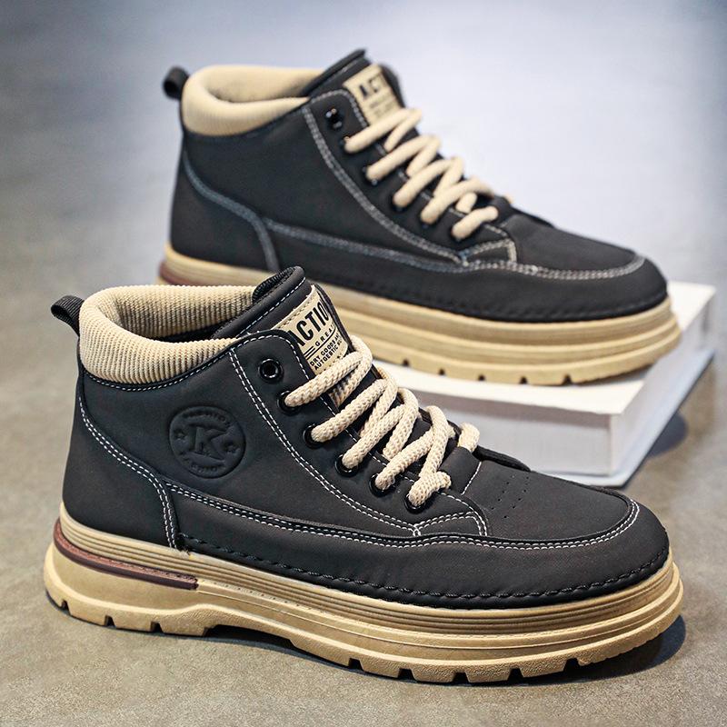 Martin boots autumn new breathable high-top shoes platform sports casual short boots