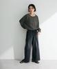 Green Parks Gray Pullover Sweater with Drawstring Hem and Long Sleeves Women's