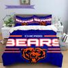 Set Copripiumino Trapuntato con Fantasia Chicago Bears Federa Decorazione per la Casa Regalo (1 * copripiumino + 2 * federa, senza nucleo)