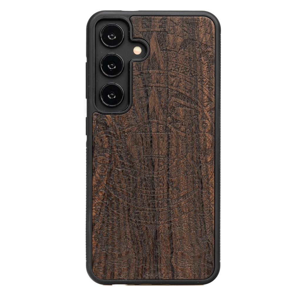 Bewood Wooden Case for Samsung Galaxy S24 Aztec Calendar Ziricote
