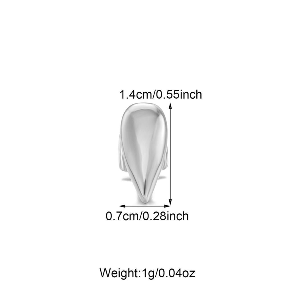 

Hip-hop Geometry Gold-plated Tip Tiger Teeth Braces Dental Grills for Women Men Vampire Fangs Halloween Stainless Steel Jewelry