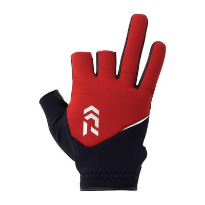 Daiwa Cold Weather Light Grip XL (DAIWA) Gloves, 3-Piece Cut, DG-6225W, Red,