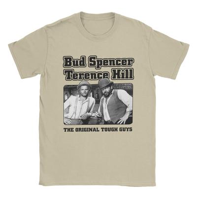 Humoristische Bud Spencer en Terence Hill T-shirts voor Heren Ronde Hals Katoenen T-shirts Korte Mouw T-shirt Plus Size Kleding