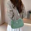 Bag Autumn and Winter New Fashion Popular Plush Cute Candy Color Women's Small Square Bag Commuter Shoulder Messenger Bag