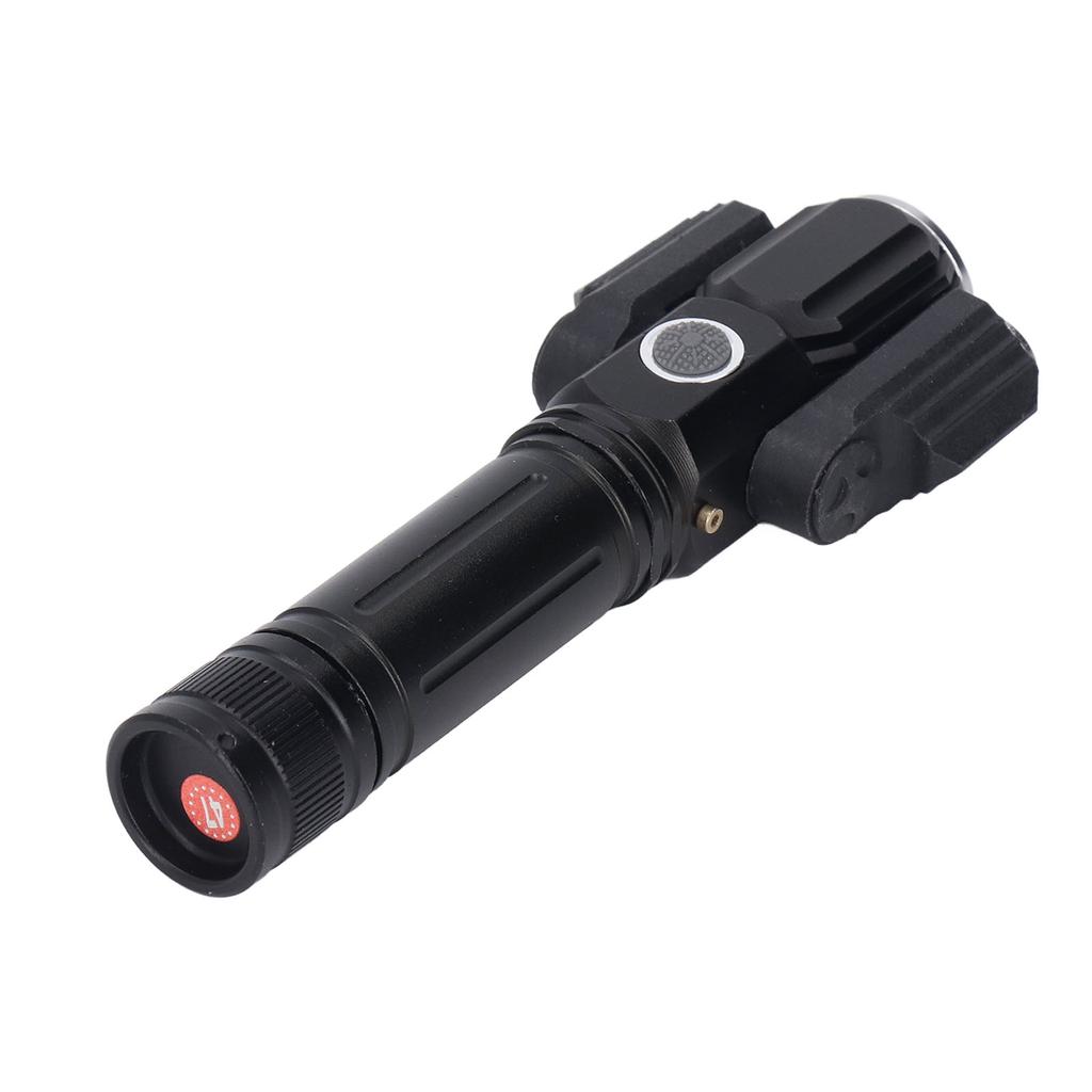 Dreiköpige Taschenlampe Aluminiumlegierung ABS 2600 mAh USB wiederaufladbar Flugzeugförmige Multifunktionslampe mit Halterung für